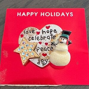 Joyful Snowman and Star Ornament